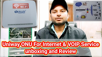 Uniway ONU For Internet & VOIP Service unboxing and Review by information collection.