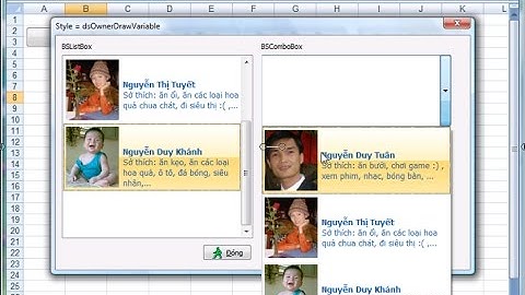 Lập trình VBA - Tạo ảnh trong ListBox, ComboxBox trên Userform - BSAC.ocx - Nguyễn Duy Tuân