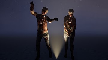 TEST 12 UE4 Zombies Composition testing by retarget, shaders, lights, sounds