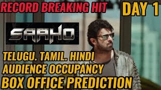 SAAHO BOX OFFICE COLLECTION DAY 1 | PREDICTION | AUDIENCE OCCUPANCY | ALL LANGAUGES | PRABHAS | EPIC