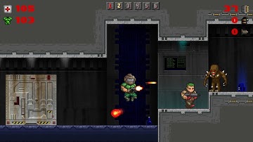 MiniDoom full playthrough - Doom as a small action platformer - Free fan made game