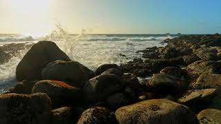 Peaceful & Calming Ocean Waves during Low Tide & Colorful Sunset  - Garapata State Park, Big Sur, CA