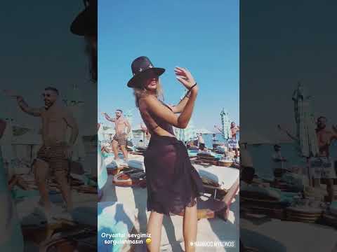 Tuvana Türkay'dan Yunan plajında bikinili oryantal show #magazin #tuvanatürkay #bellydance