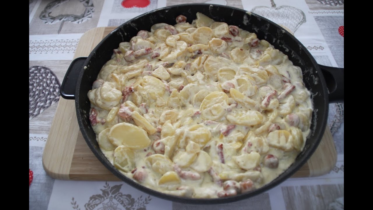 Recette Facile Pomme de Terre Crème Lardons
