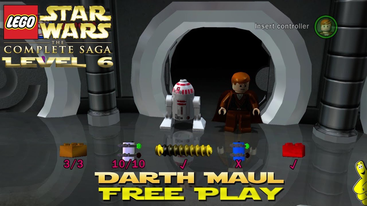 Lego Wars TCS: Ep 1 Chap 6 / Darth Maul FREE PLAY (All Collectibles) - HTG -