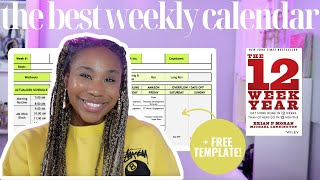 Achieve Your Content Creation Goals 🚀 Free 12-Week Year Weekly Calendar Template 📆 | Google Sheets