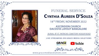 Funeral service of Cynthia Aureen D'Souza | 18th November 2022 | 12pm