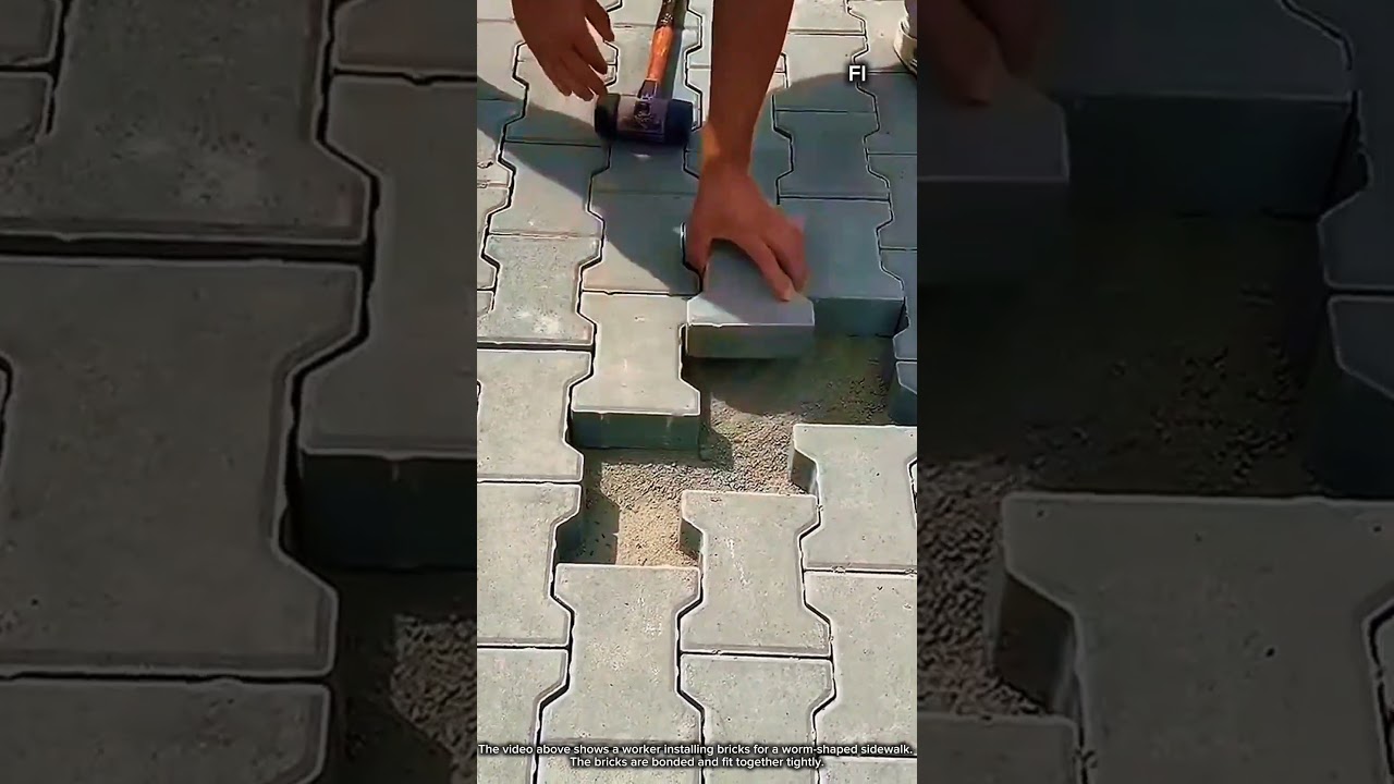 Sidewalk Brick Paving Construction