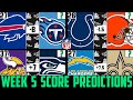 2020 NFL Week 5 Predictions and Odds (Free NFL Picks on ...