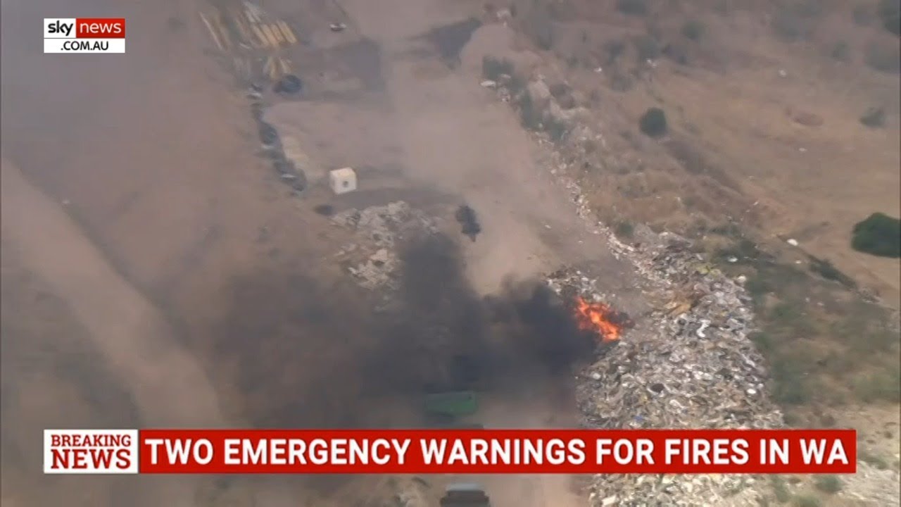Emergency warnings issued for two fires burning south of Perth