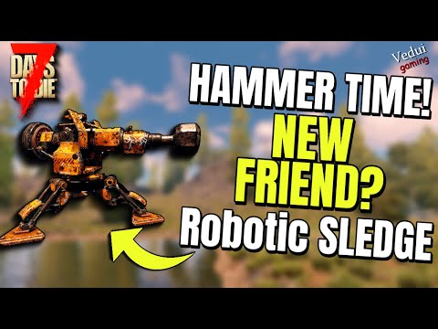 Friend or Foe? | Guide to the Robotic Sledge Turret! | 7 Days To Die @Vedui42