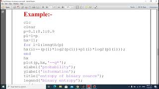 Exp3 Entropy of a binary source