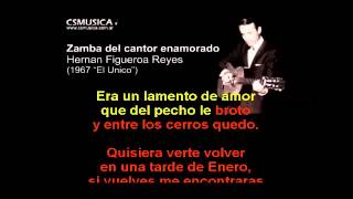 Folklore   Zamba del cantor enamorado   Karaoke