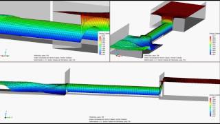 Pressurized Flow In A Sewer With Curved Roof Model
