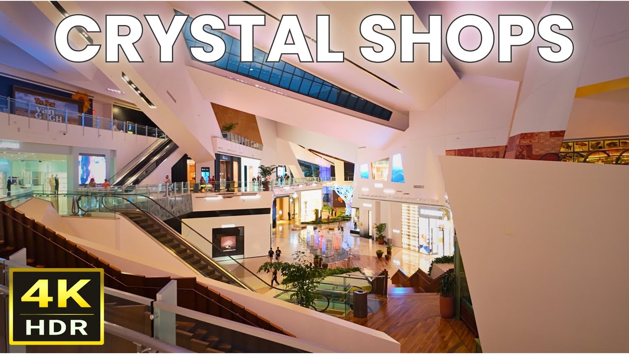 [4K HDR] The Shops at Crystals Las Vegas Night Walking Tour – July 2025 , Downtown Las Vegas Nevada