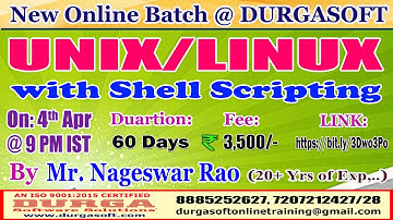 UNIX/LINUX Online Training @ DURGASOFT