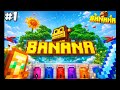 My First Day in Banana SMP | Lifesteal Server 😀😀