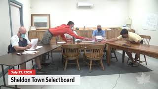 Sheldon Town Selectboard | 07/27/2020