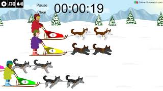 1 Minute Christmas Dog Race Timer