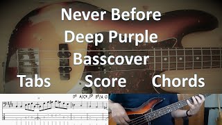Deep Purple Never Before. Bass Cover Tabs Score Notation Chords Transcription. Bass: Roger Glover