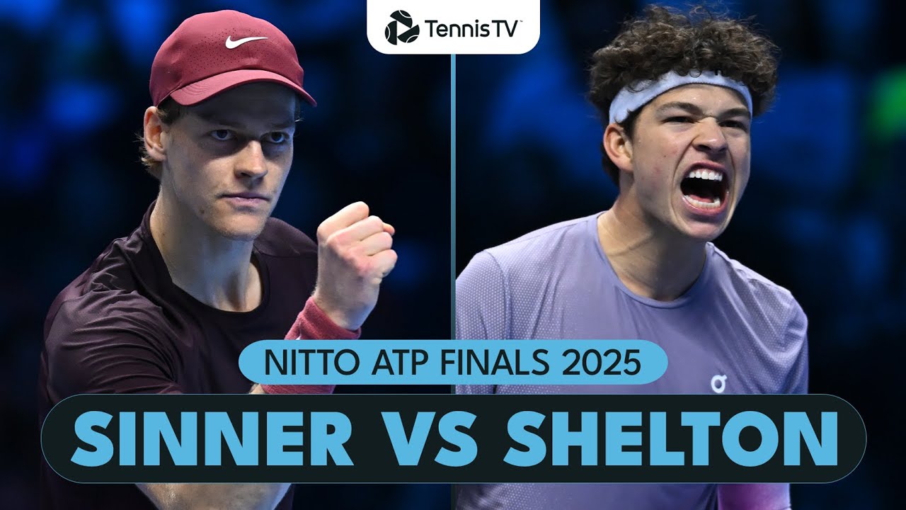 Jannik Sinner vs Ben Shelton Match Highlights | Nitto ATP Finals 2025 ...
