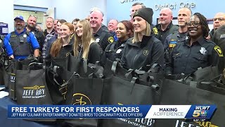 Jeff Ruby Culinary Entertainment donates free turkeys for first responders
