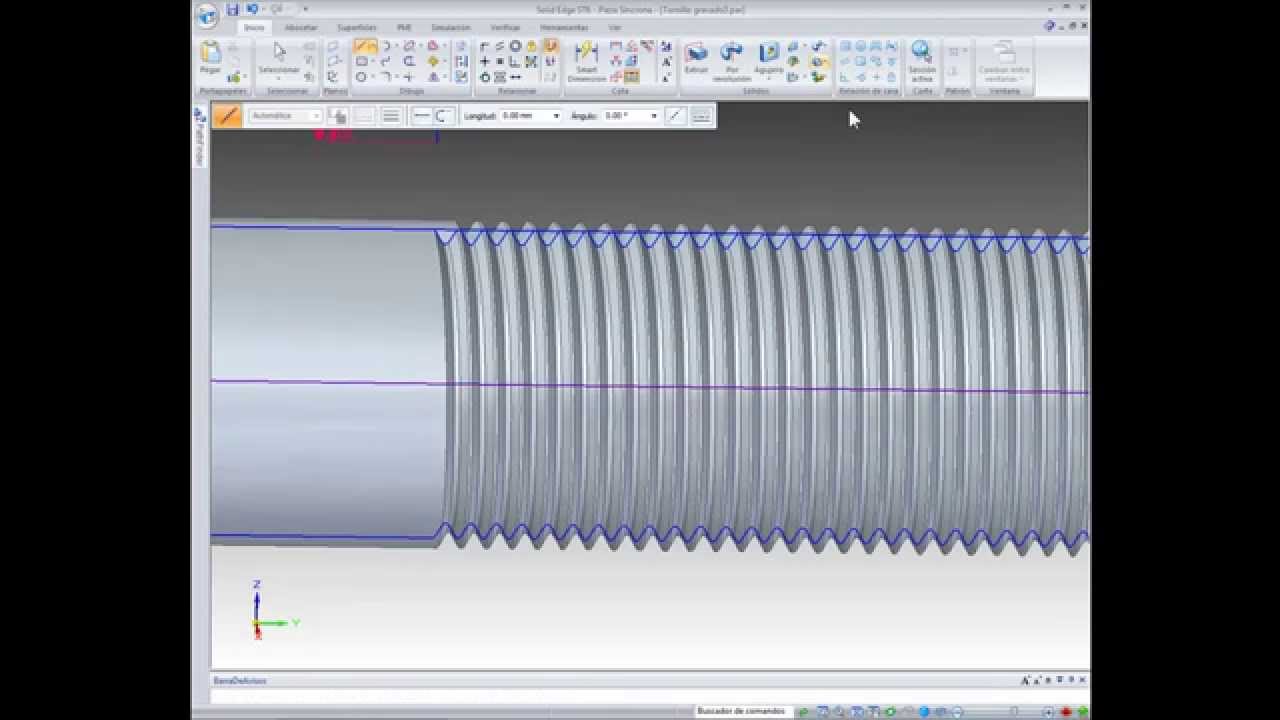 Tornillos y como se hace en Solid Edge (2 de 3)