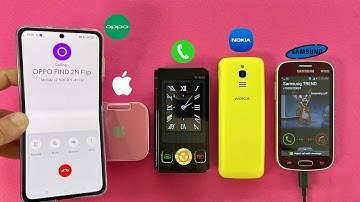 Outgoing Call from OPPO FIND N2 flip on i17pro, China Fold, Nokia 8110, Samsung Trend/ Incoming Call