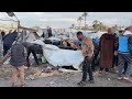 Moment Israeli airstrike RIPS THROUGH Gaza displacement camp despite ceasefire