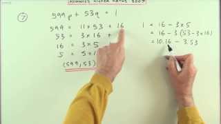 2007 SQA Advanced Higher Maths no.7   Euclidean algorithm