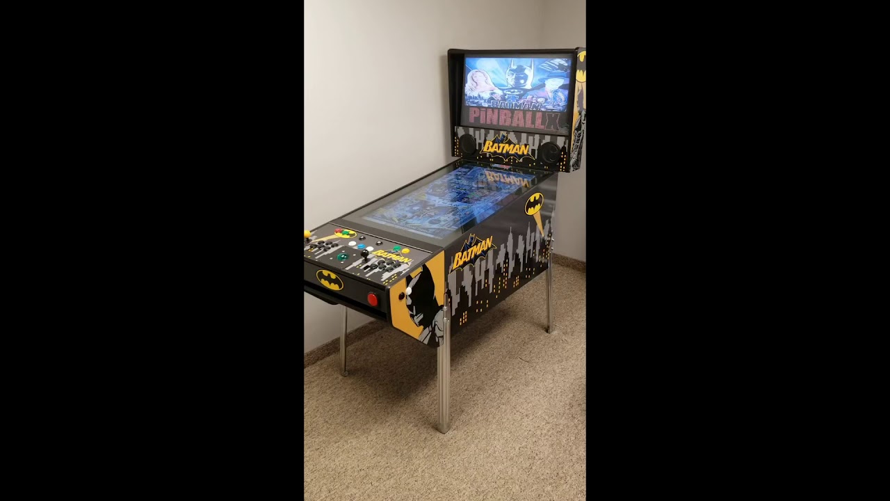 Batman inspired theme Pinball Plus Machine with Visual Pinball, Pinball