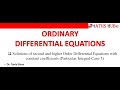 Particular Solutions of second order Differential equations (Case5) (ODE Part-22)