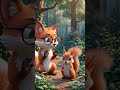 Fox squirrel hear a low  #3danimation #cartoonseries #animation #cutecartoon #cuteanimals #cartoon
