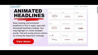 Divi Animated Hedlines Divi Plugin