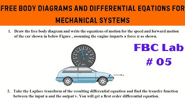 Lab 05 | Feedback Control Systems | Draw the free body diagrams and Differential Equations of Models