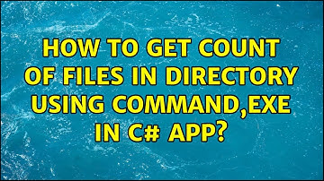 How to get count of files in directory using command,exe in c# app?