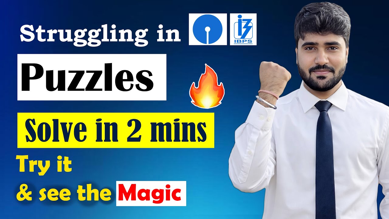 Increase speed in Puzzles 🔥,  Best strategy for puzzles | #ibps #sbi #puzzles #bankingexam