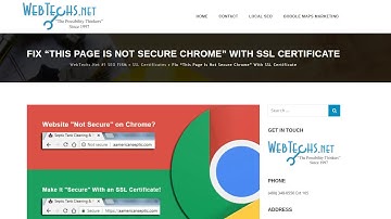 How To Fix "Not Secure" Message In Chrome | Https | SSL Certificate