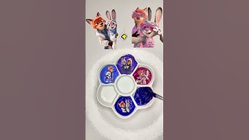 Mixing Paint Colors with Zootopia 2 Characters 🎨🦊 | Satisfying Color Mix #claymixing