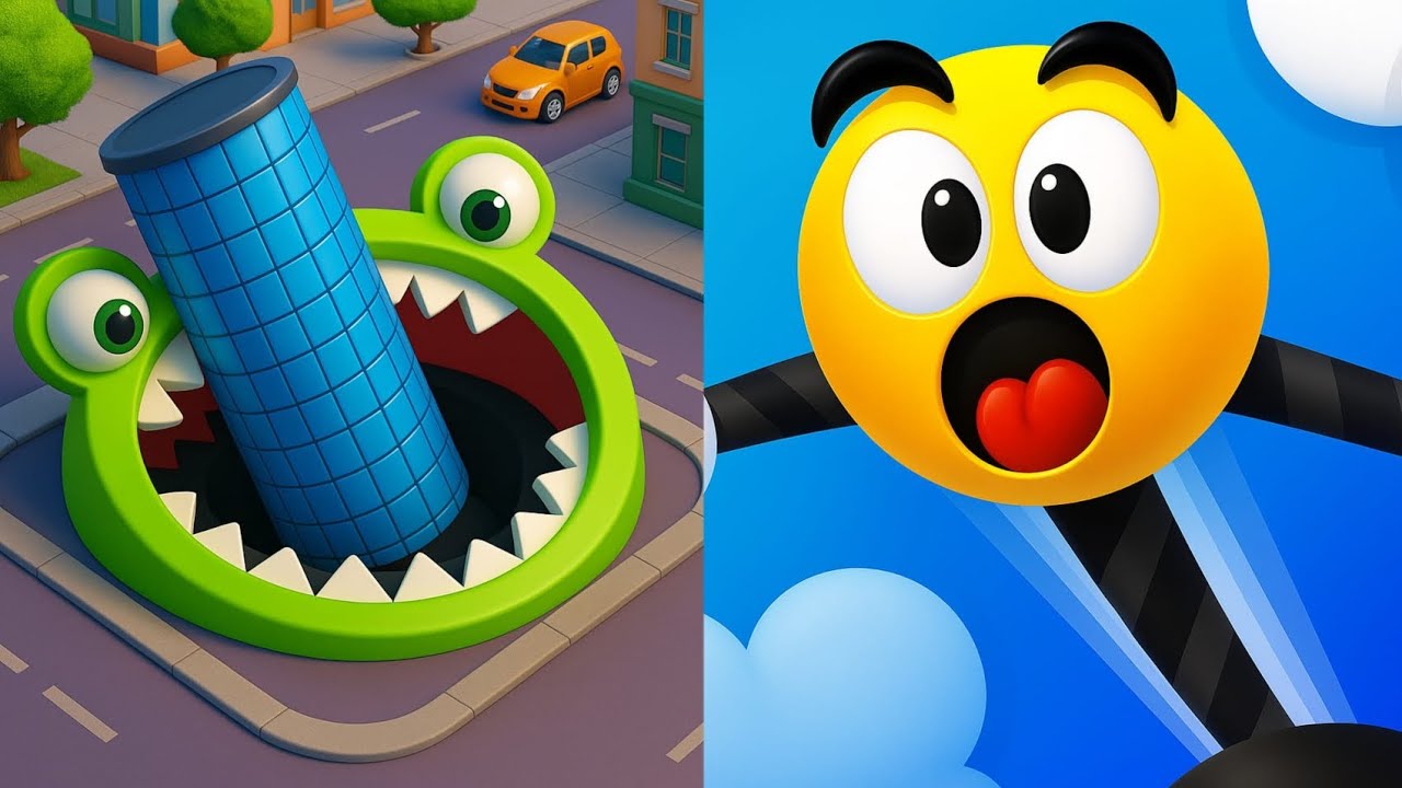 🕳️🧍‍♂️🔥 Hole.io x Stretch Guy – Stretch Smart or Get Swallowed! 😱💥