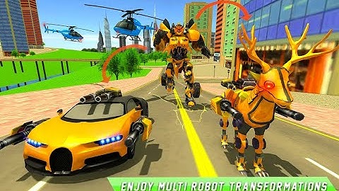 Deer Robot car transformation game || 3D unity robot battle game || Kids Entertainment Game