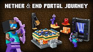 Lego Minecraft - Nether & End Portal Journey Build