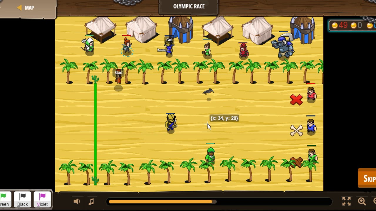 Olympic Race CodeCombat. Python - YouTube