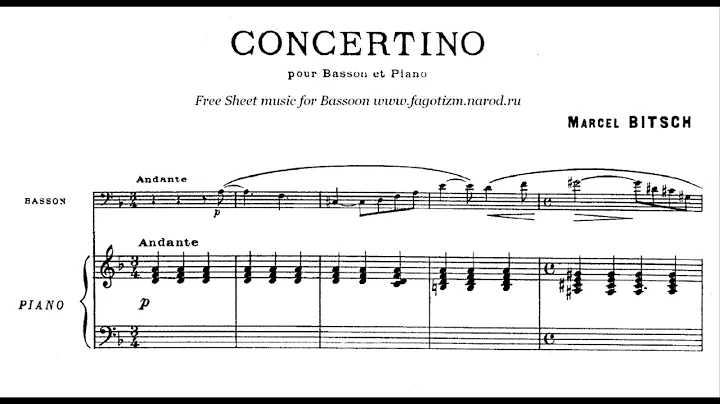 Bitsch: Bassoon Concertino (1948) / Jensen  Kitagawa
