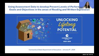 Using Assessment Data to Develop Present Levels of Performance and Goals and Objectives