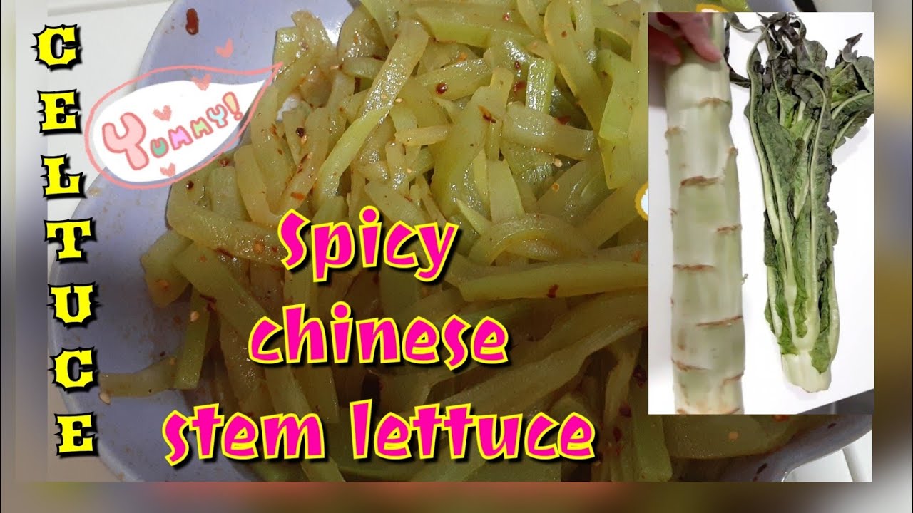 Celtuce Spicy chinese stem lettuce simple recipe how to prepare