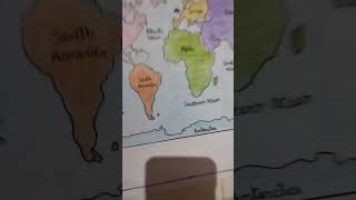 World map and its continents and ocean🌏 #worldmap #worldmapper