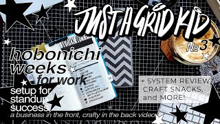 JUST A GRID KID №3 ☯︎ hobonichi weeks for work planning system overview / plan with me / craft snack