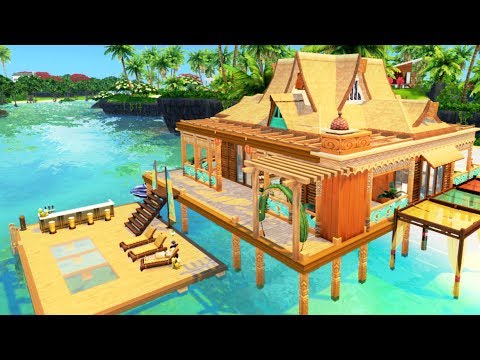 beach-house---island-living-review-|-sims-4-speed-build