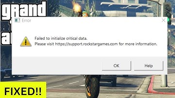 Fix Failed to Initialize critical data gta 5 epic games|| gta V not launching.